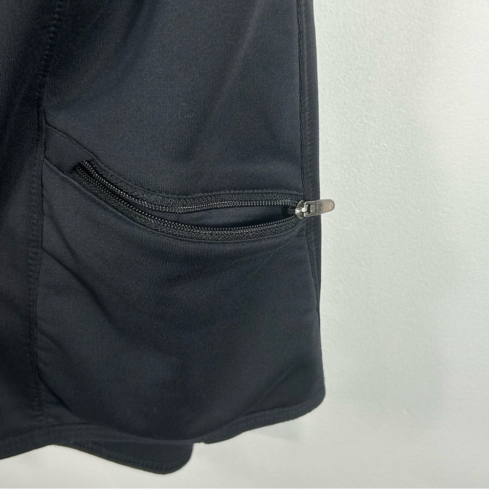 Nike Running Dri-Fit 1/4 Zip Pull Over Hooded Jacket BLK Back Zip Pocket Women L - Picture 8 of 14